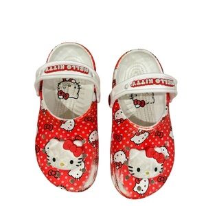 Hello Kitty Polka Dot Red Kids Slippers